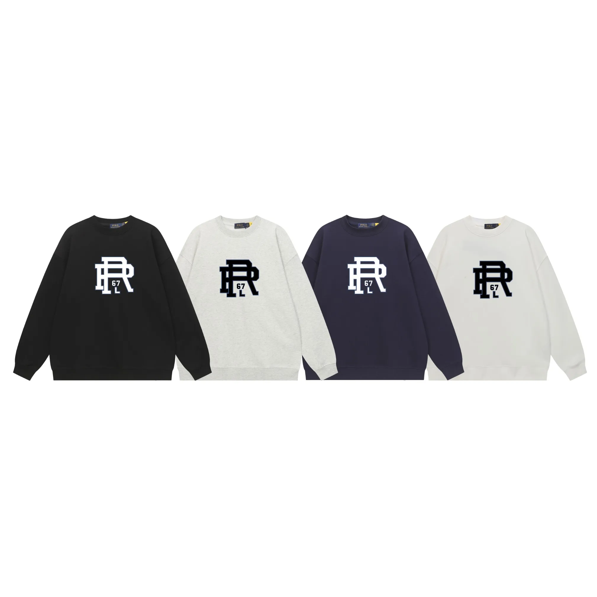 P200 Long-term stock] RalphLauren/Ralph Lauren 2025 autumn and winter new bear letter print 420g heavy large terry sweatshirt Ralph Lauren's age-reducing item, the coat fabric is made of 85% cotton ➕15% polyester, which not only retains the softness, comfort and breathability of cotton, but also adds the wear resistance and wrinkle resistance of polyester fiber, making the clothes more durable and easy to care for. Even in slightly cooler weather, you won't feel stuffy when wearing it. This kind of fabric has a natural crisp feel and is not easy to pill or deform. The bear on the chest is printed with English letters. It is full of color, full of three-dimensionality, and lifelike, adding a bit of liveliness and interest to the whole sweatshirt. There is no pressure to dress, regardless of age or gender. Complete accessories! Color: black, white, navy blue, light floral gray Size: M-L-XL-XXL